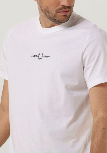 Witte FRED PERRY T-shirt EMBROIDERED T-SHIRT - large
