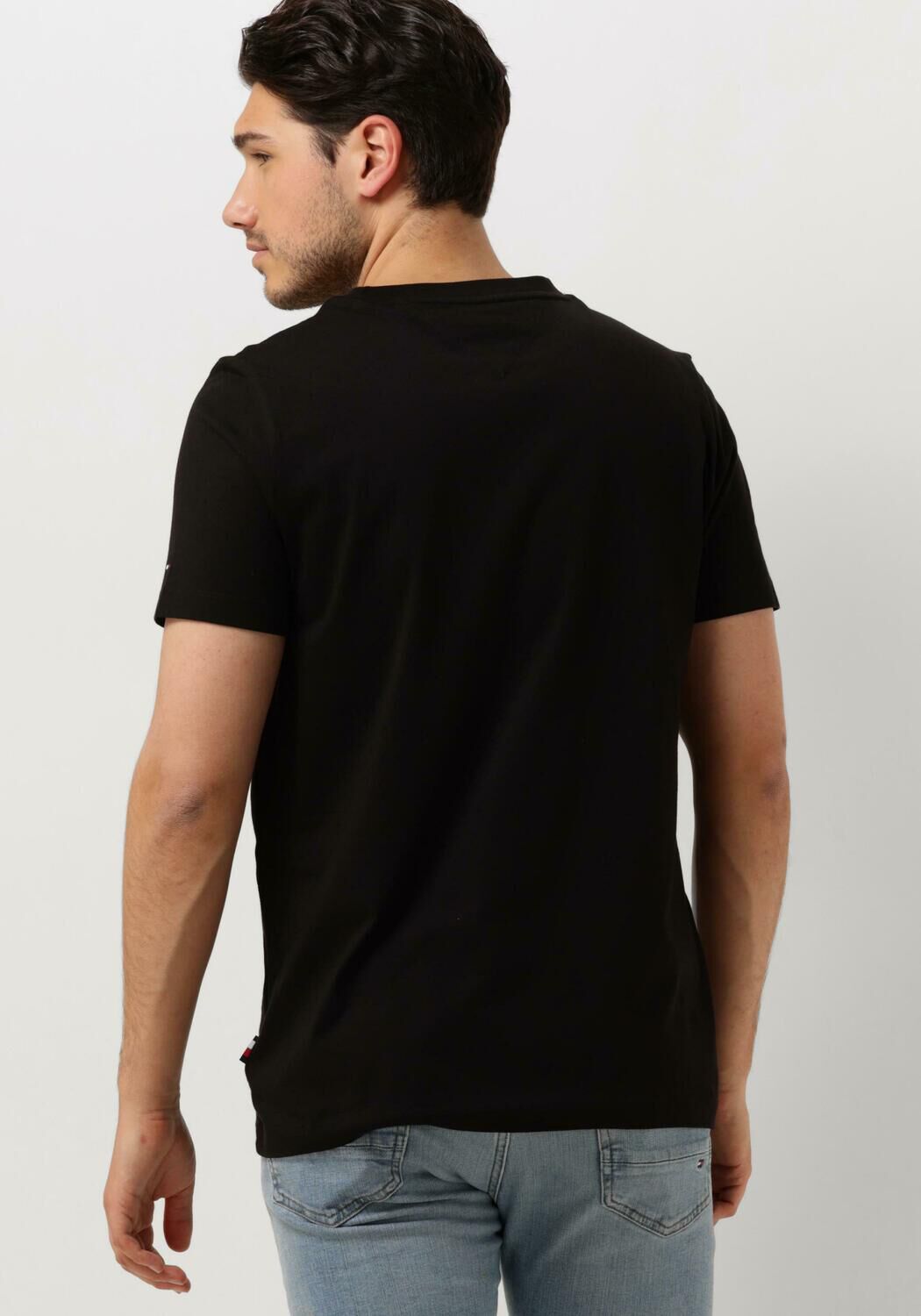 TOMMY HILFIGER Heren Polo's & T-shirts Small Hilfiger Tee Zwart