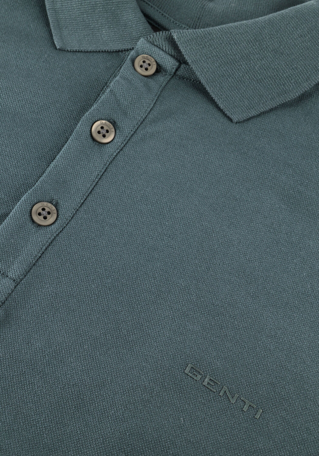 Donkergroene GENTI Polo POLO 3 BUTTON SS 1219 - large