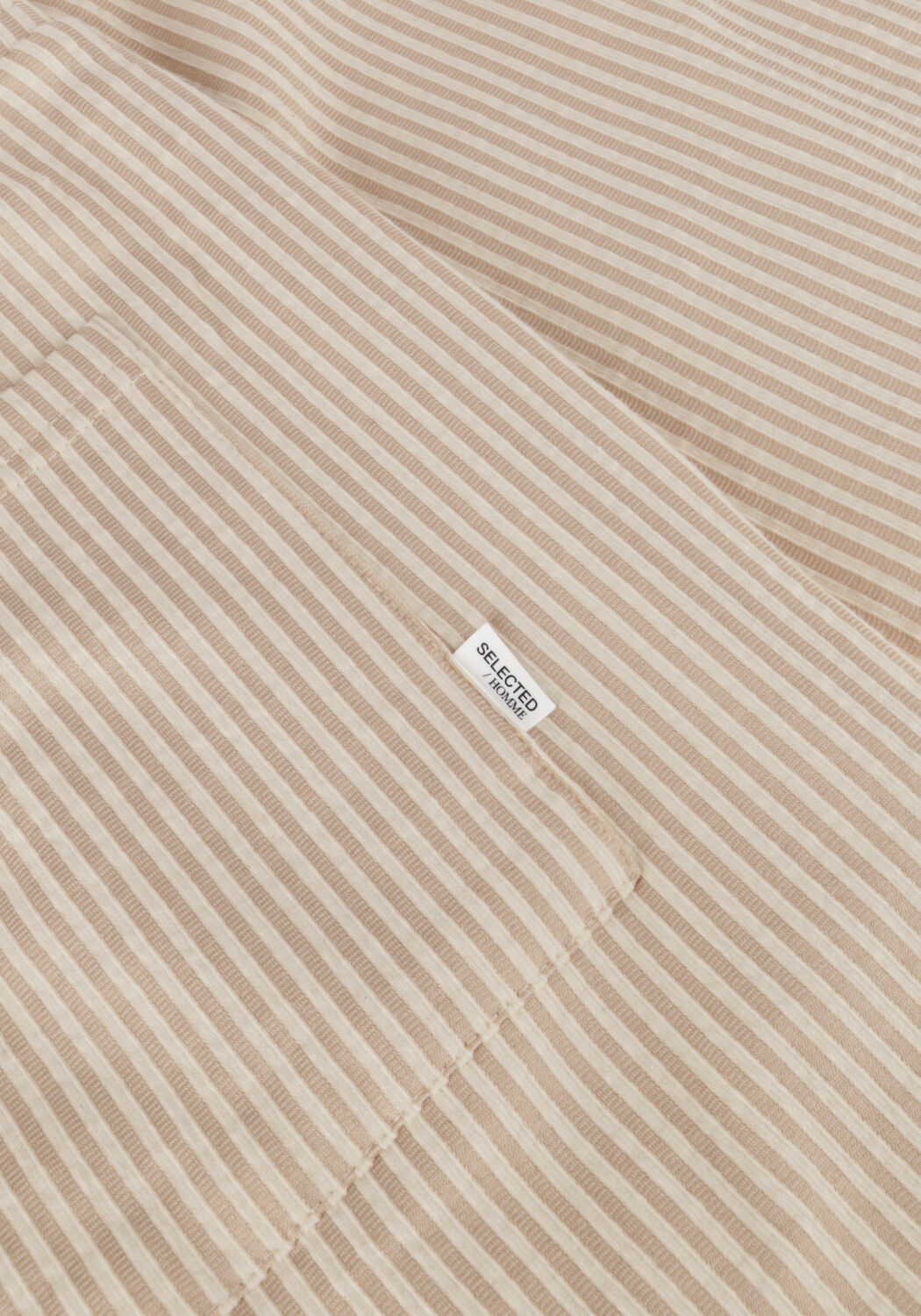 Taupe SELECTED MEN Shorts SLHREGULAR-BEN SEERSUCKER JERSEY SHORTS - large