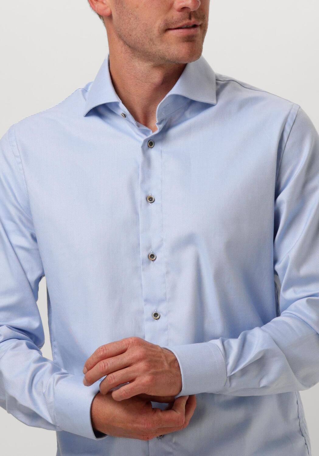 PROFUOMO Heren Overhemden Shirt Cutaway Sc Sf Non Iron Lichtblauw