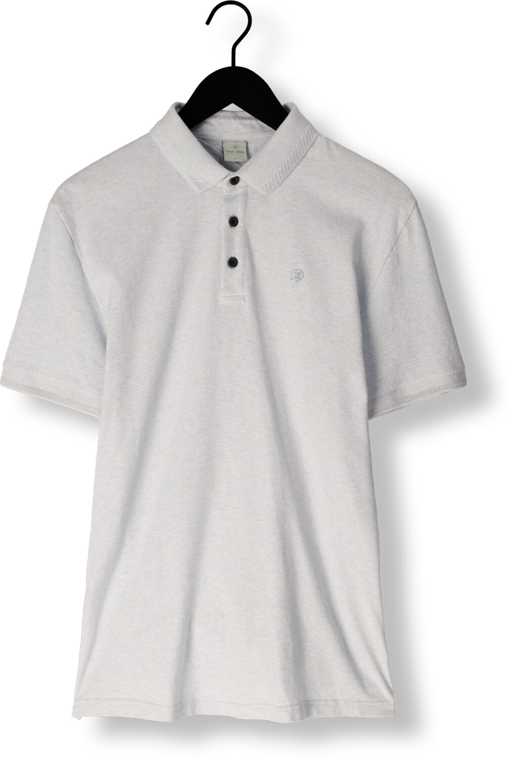CAST IRON Heren Polo's & T-shirts Short Sleeve Polo Popcorn Jersey Melange Lichtblauw