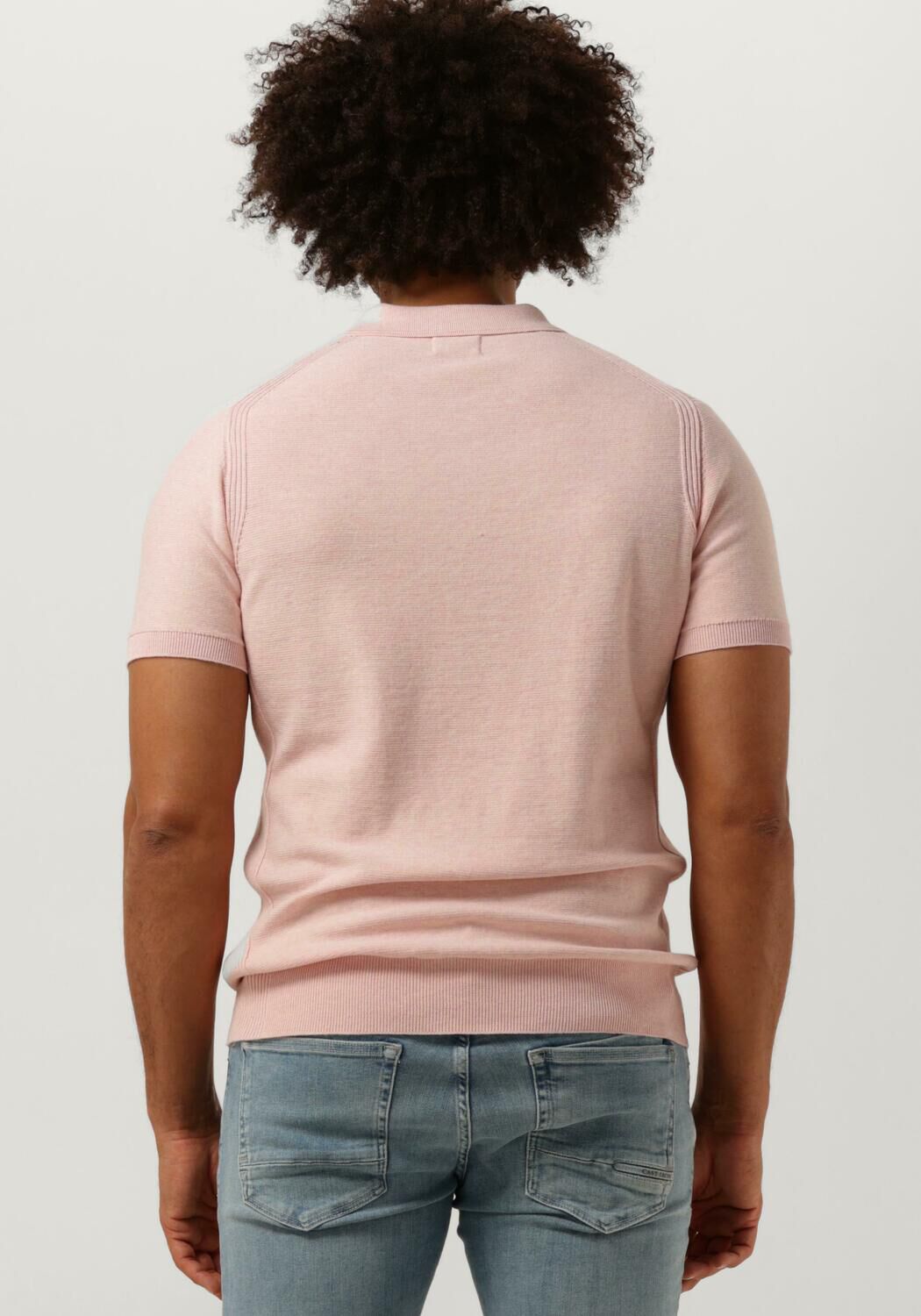 DSTREZZED Heren Polo's & T-shirts Ds_mercury Short Sleeve Polo Lichtroze