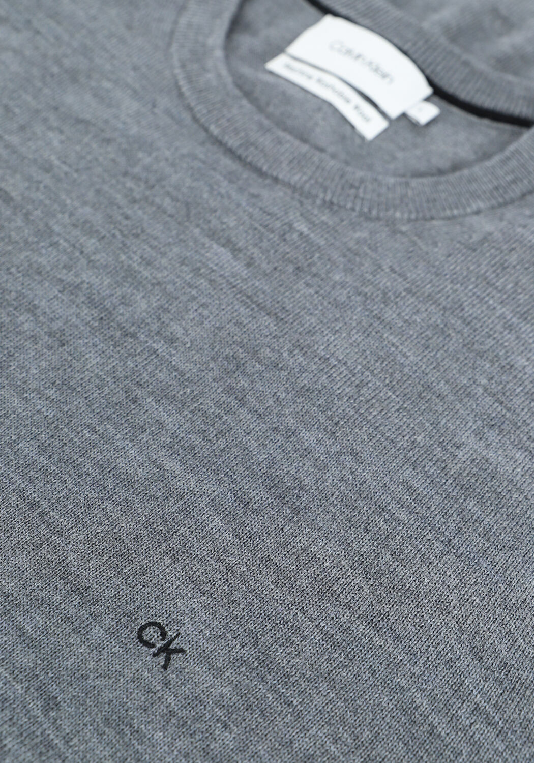 Grijze CALVIN KLEIN Trui SUPERIOR WOOL CREW NECK SWEATE - large