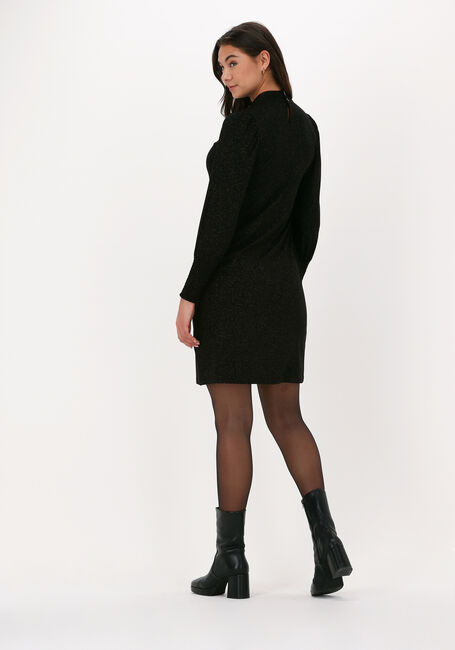 Zwarte JANSEN AMSTERDAM Mini jurk DRESS SMOCK SLEEVES - large