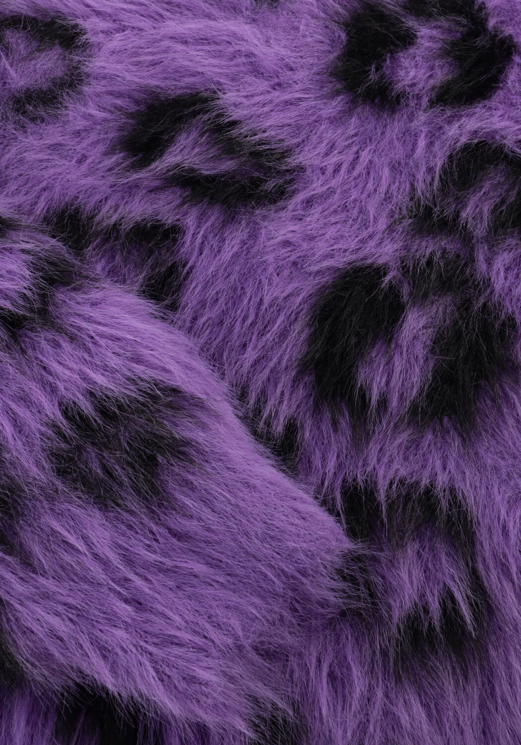 Paarse CALL ME FRANKIE Trui LEOPARD FLUFFY SWEATER - large