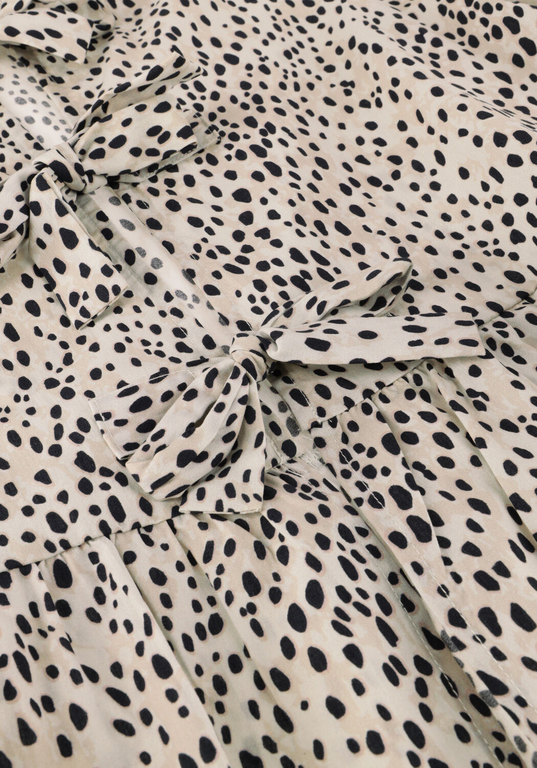 Beige COLOURFUL REBEL Blouses LINA CHEETAH BOW TOP - large