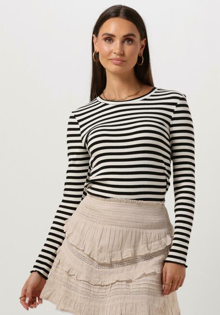 Witte SELECTED FEMME T-shirt ANNA LS CREW NECK TEE STRIPE - large