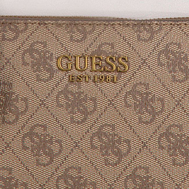 Bruine GUESS Schoudertas MIKA DOUBLE POUCH CROSSBODY - large