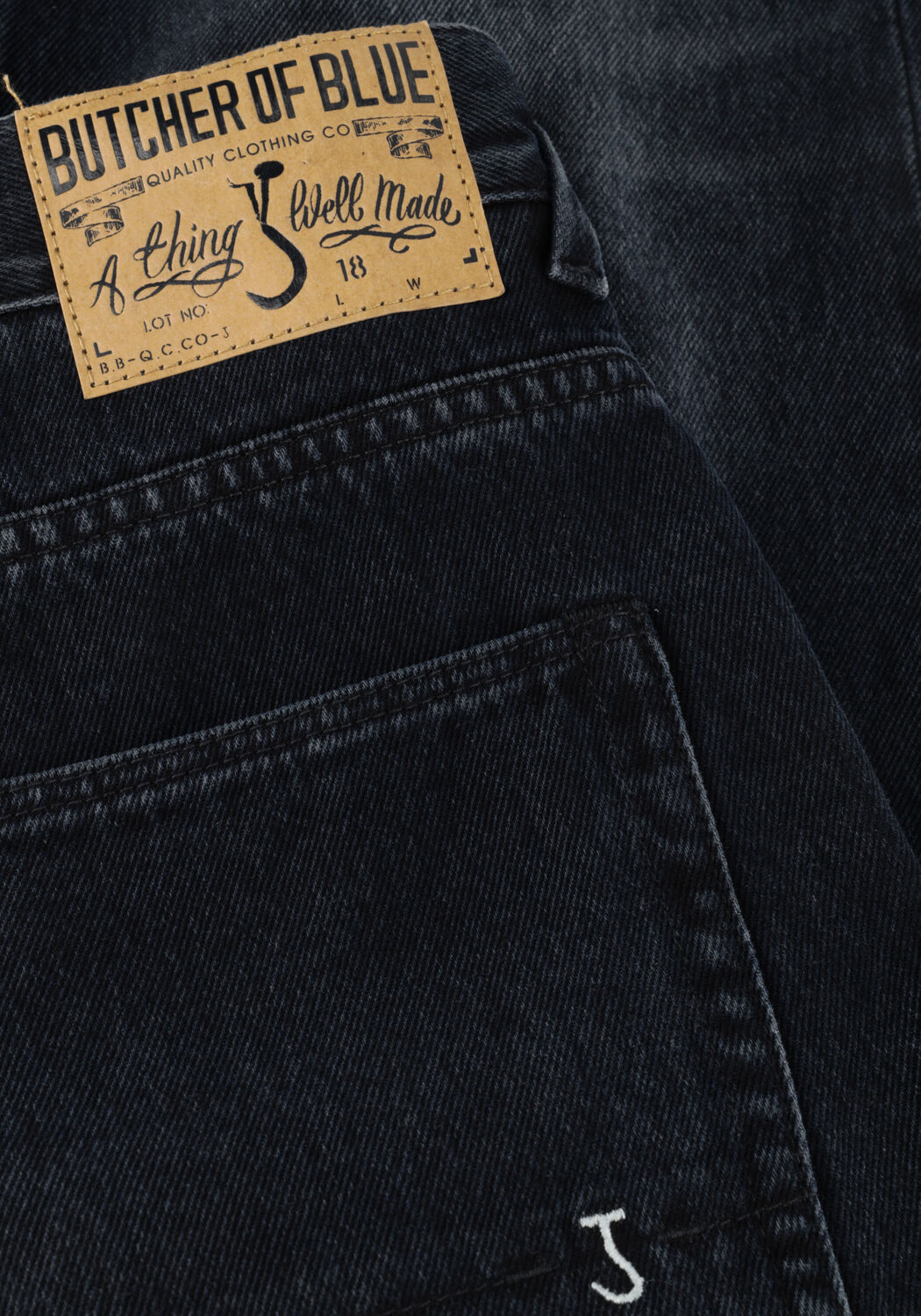 Donkerblauwe BUTCHER OF BLUE Straight leg jeans STOCKTON STRAIGHT DARK NIGHT - large