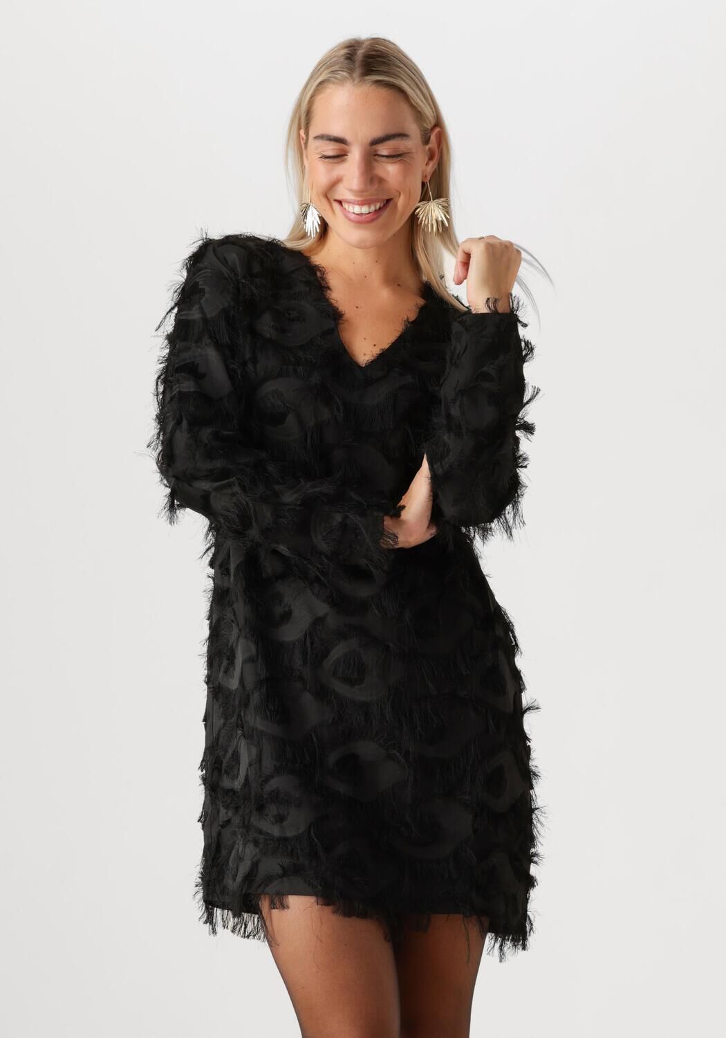 Minus Zwarte Korte Jurk Veelzijdige Stijl Black Dames