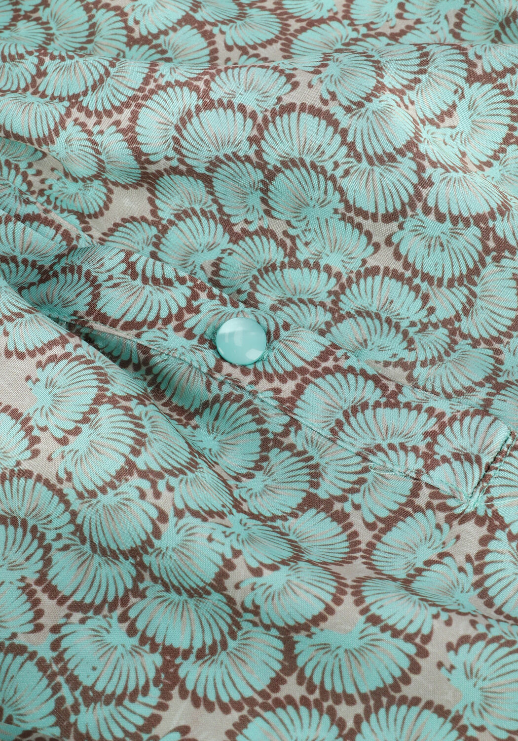 Groene SUMMUM Blouses TOP BALLOON SLEEVES ALL OVER P - large