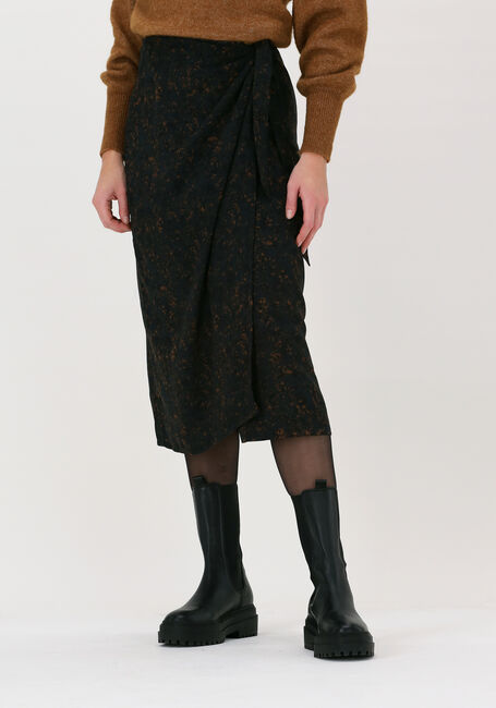 Zwarte ANOTHER LABEL Midirok ROSEAU SKIRT - large