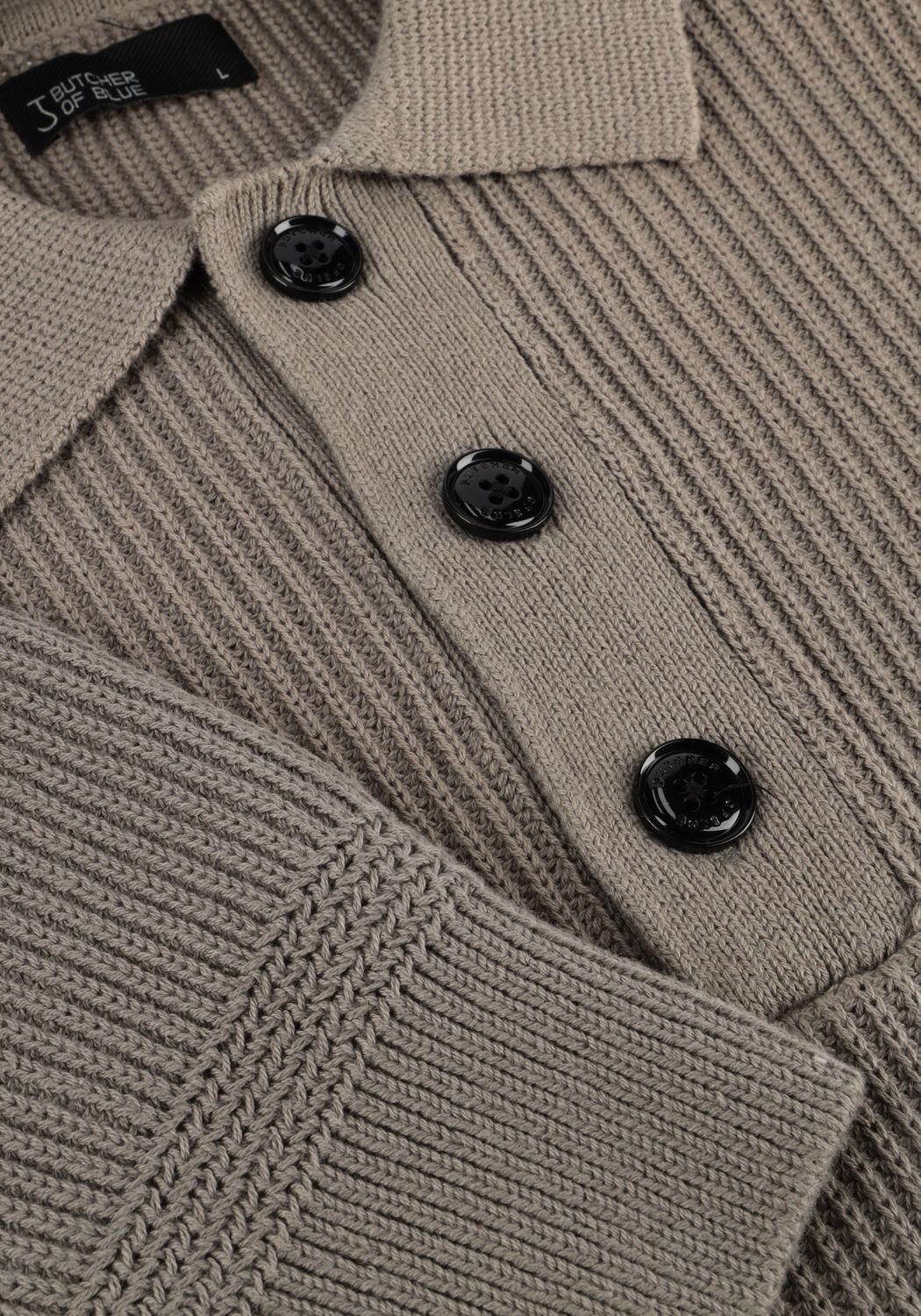 Groene BUTCHER OF BLUE Trui GALWAY POLO LS - large