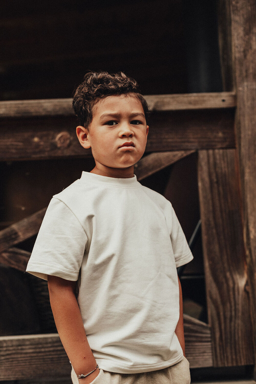 Gebroken wit BAJE STUDIO T-shirt PERTH - large