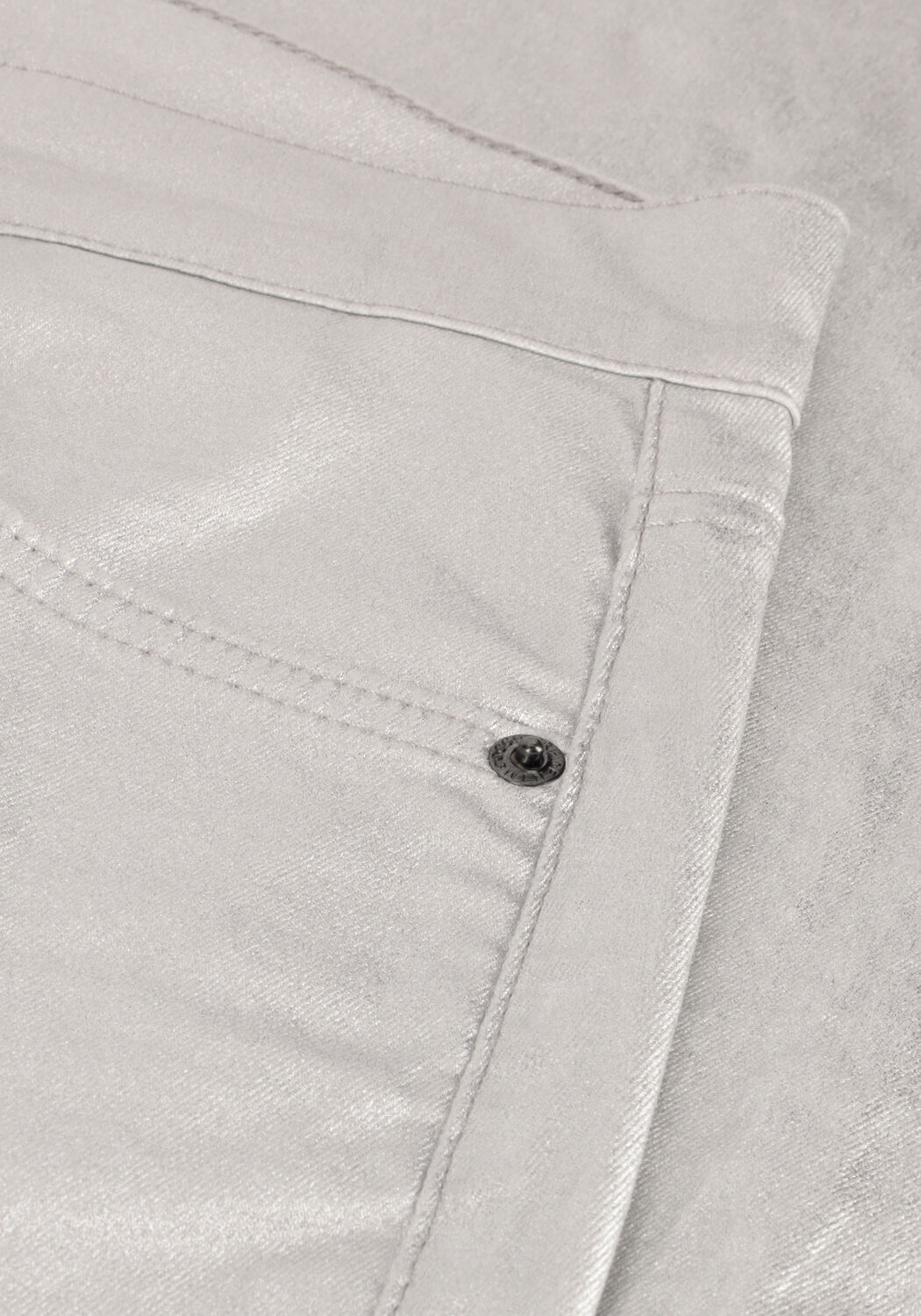 Zilveren CO'COUTURE Wijde broek SILVER STRAIGHT HIP JEANS - large