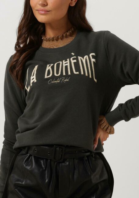 Grijze COLOURFUL REBEL Sweater LA BOHEME EMBRO BASIC SWEAT - large