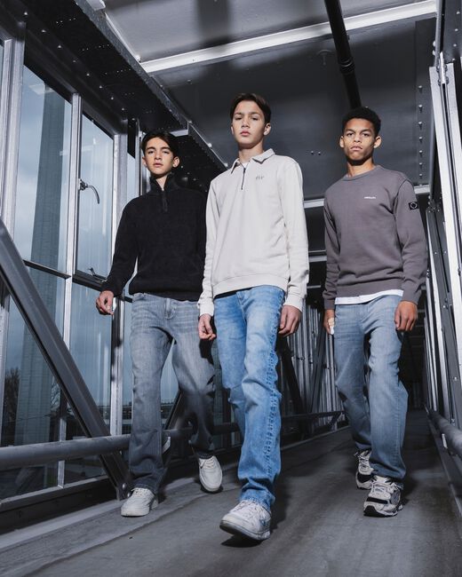 Ecru RELLIX Polo SWEATER RELLIX ZIP POLO - large