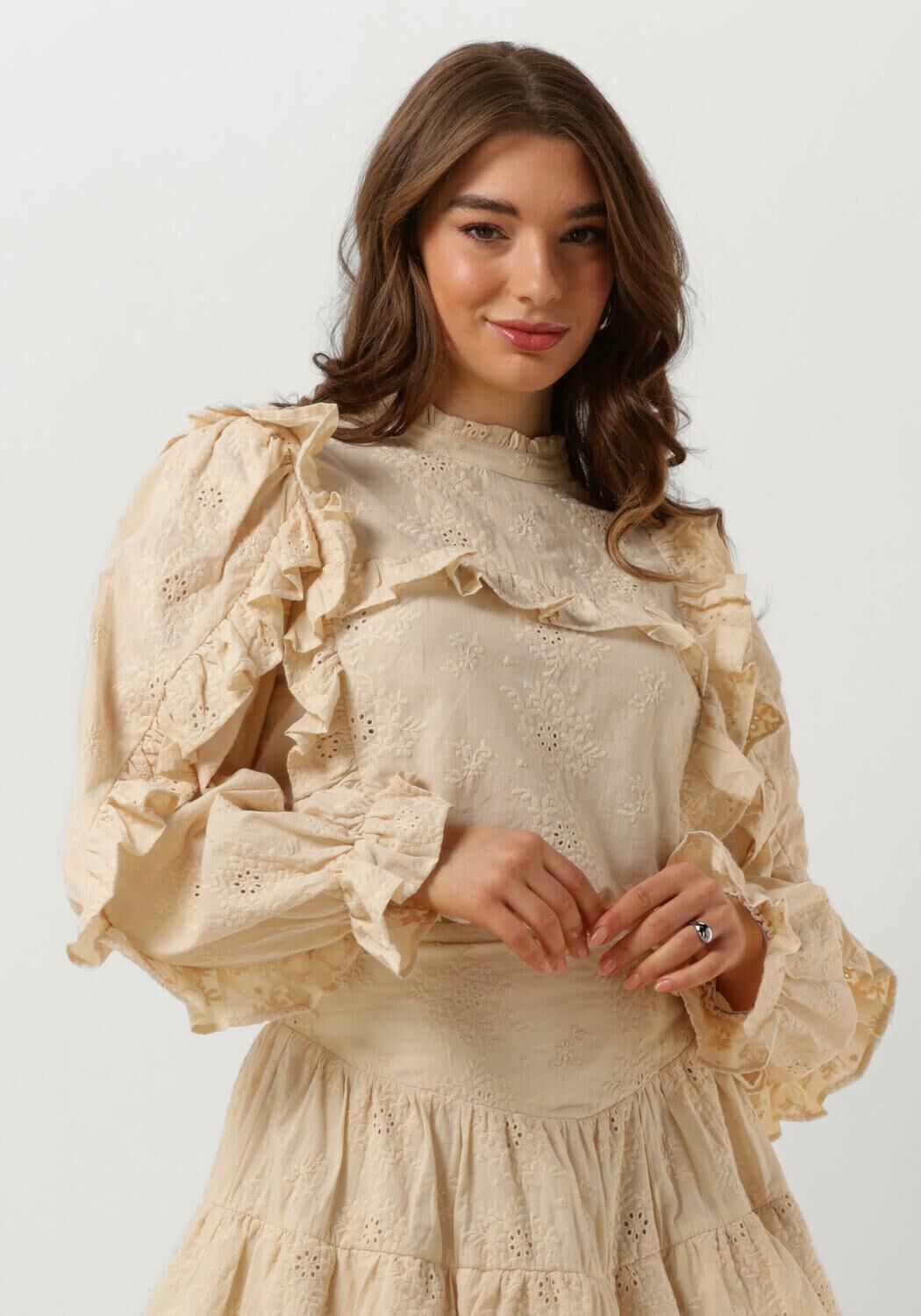 STUDIO AMAYA Dames Blouses Scottie Beige