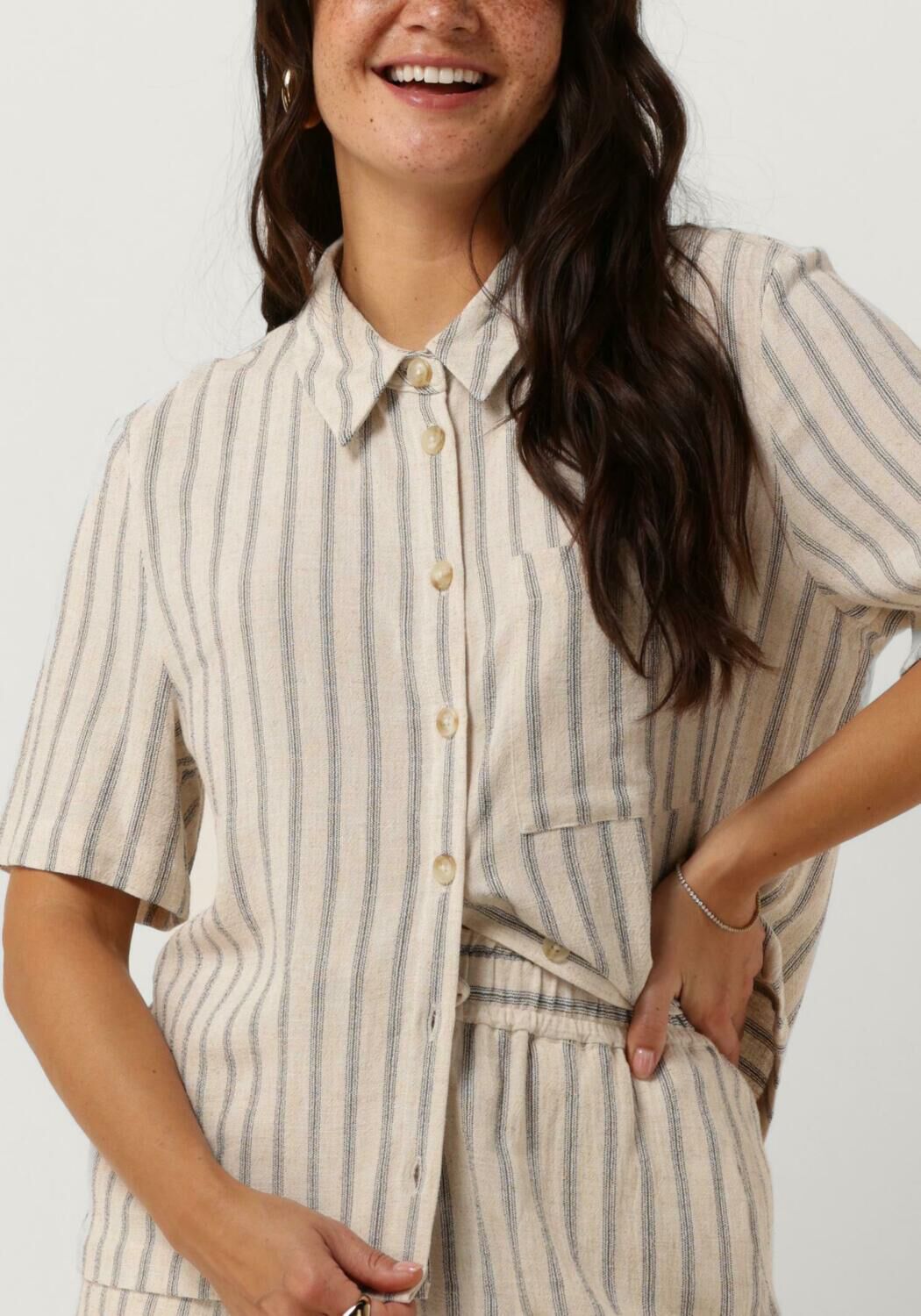 OBJECT Dames Blouses Objsanne 2 4 Shirt Zand
