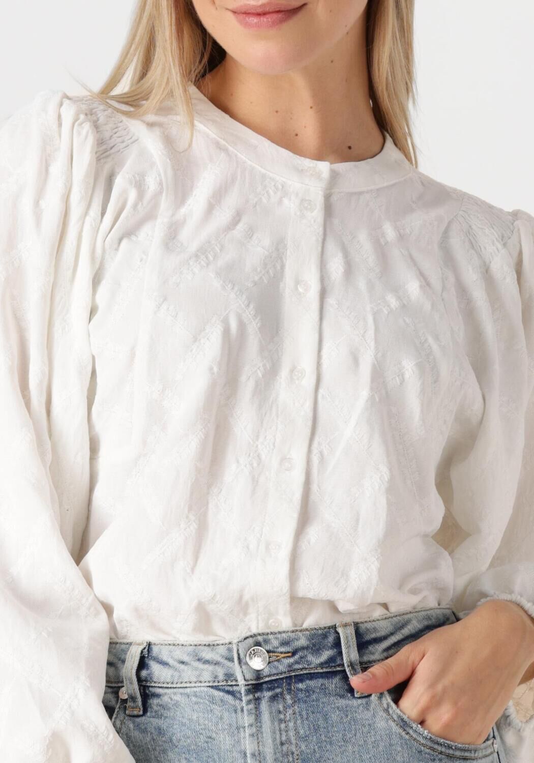 AIMEE THE LABEL Dames Blouses Cecile2 Wit