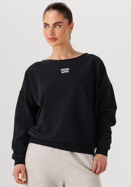 Zwarte PENN & INK Trui SWEATER W25F1703 - large