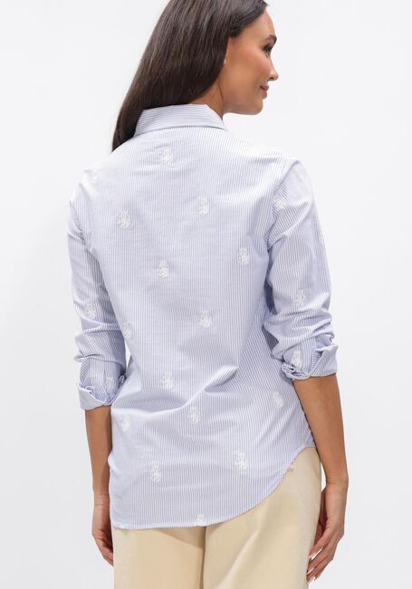 Lichtblauwe TOMMY HILFIGER Blouses OXFORD AOP RELAXED SHIRT - large