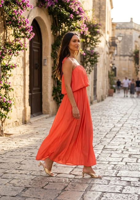 Oranje NEMA Jurken N261 - large