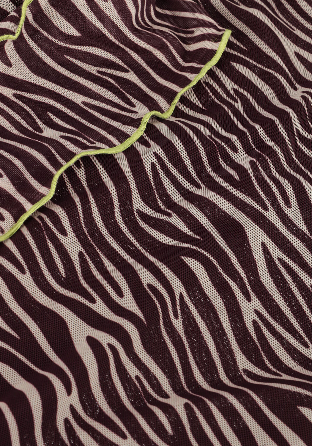 Bruine COLOURFUL REBEL Top NEYO ZEBRA OVERKLOCK MESH TURTLENECK TOP - large