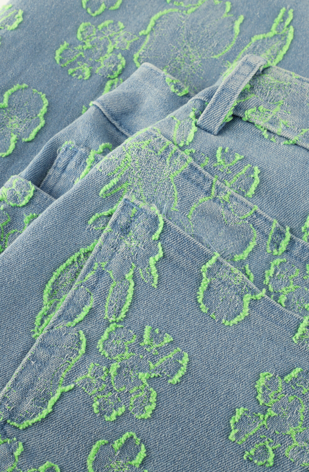 Lichtblauwe STUDIO AMAYA Lange broeken ANNA - large