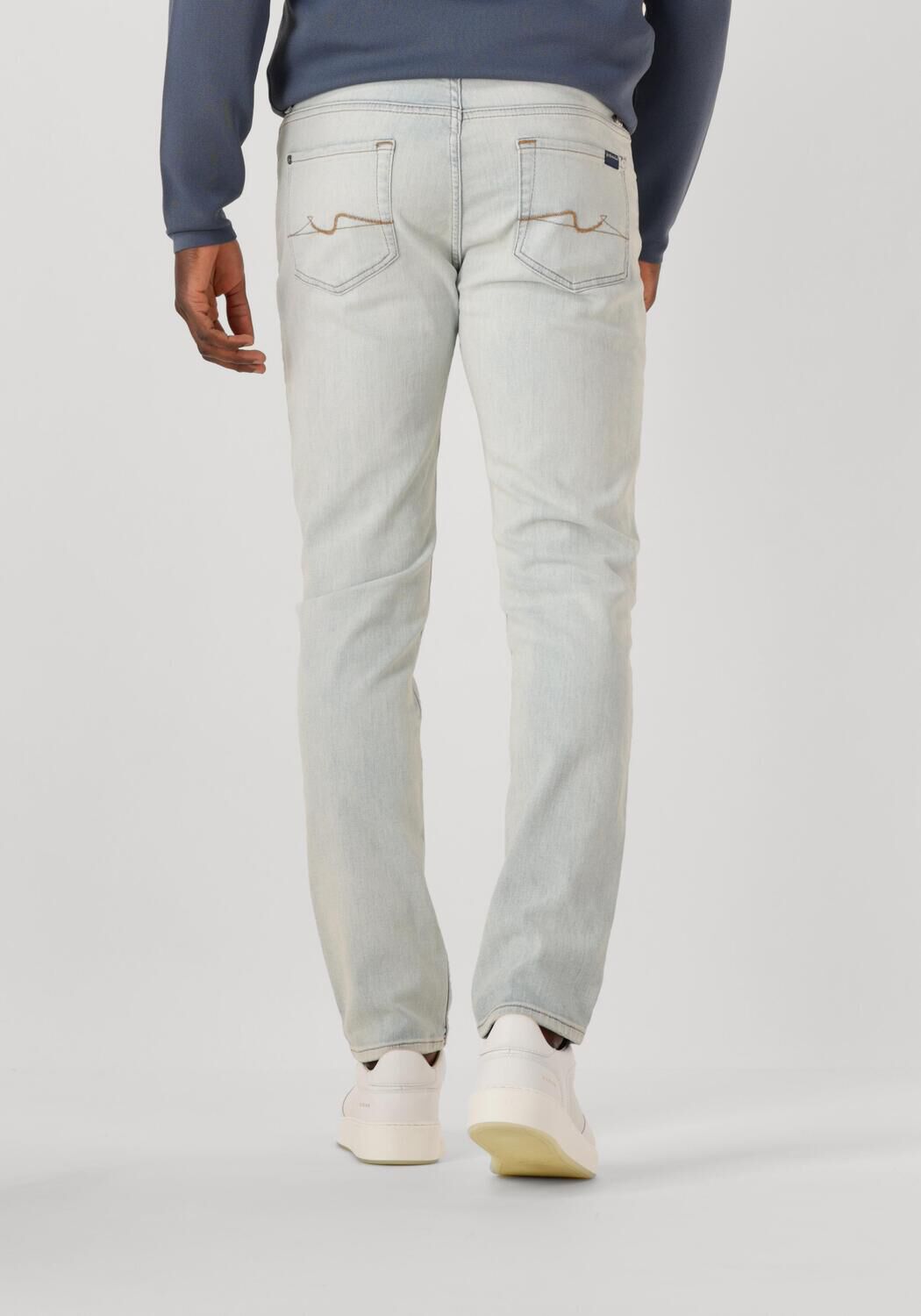 7 FOR ALL MANKIND Heren Jeans Slimmy Tapered Blauw