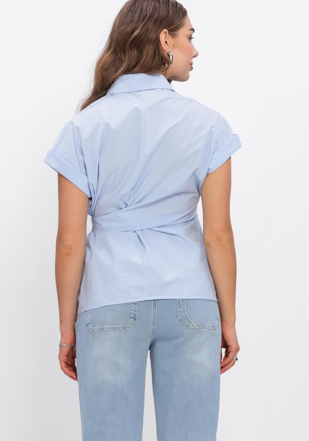 Blauwe NUKUS Blouses ANETA TOP - large