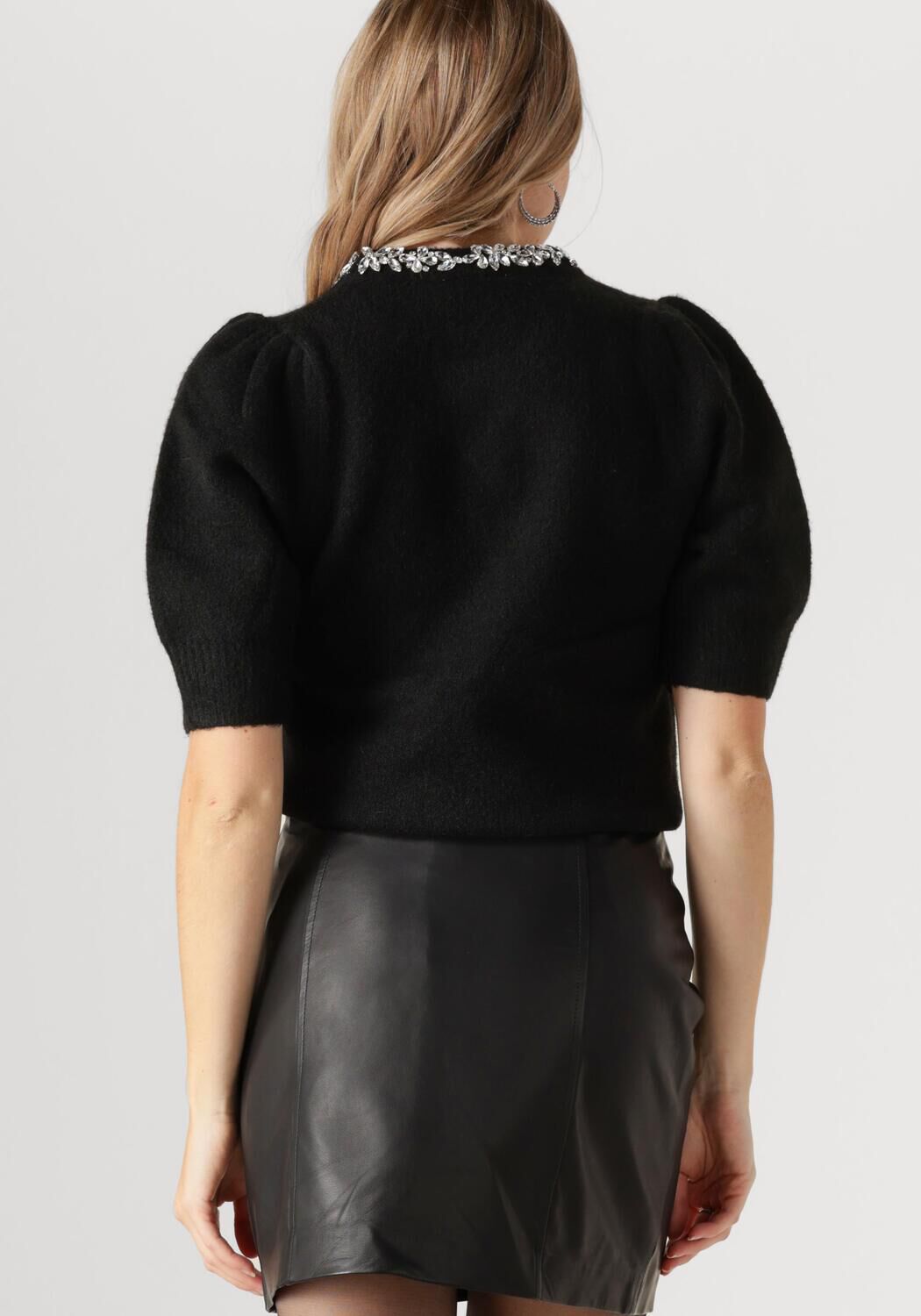 NEO NOIR Dames Truien & Vesten Maia Stone Knit Blouse Zwart