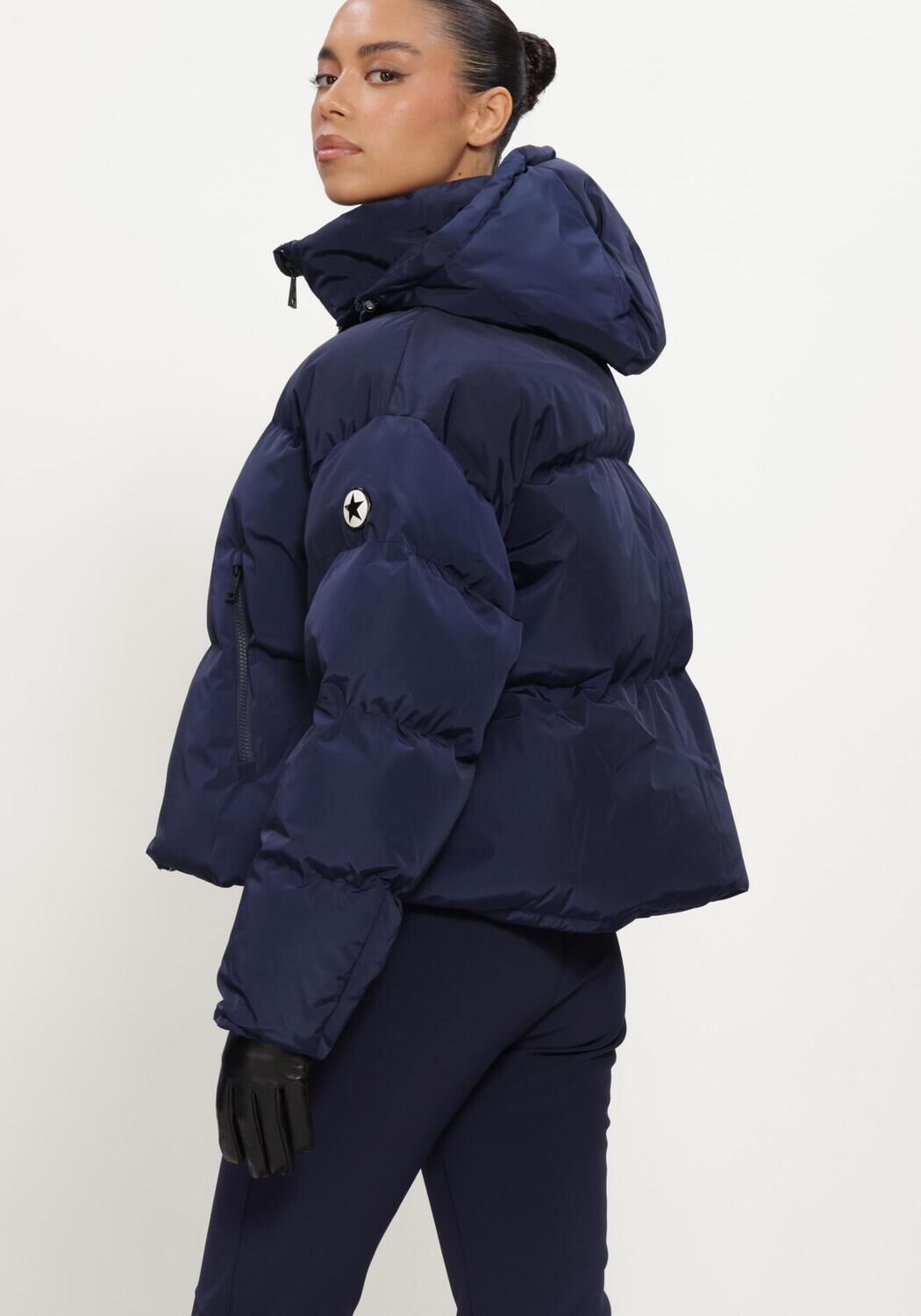 Donkerblauwe AIRFORCE Gewatteerde jas SUN PEAKS JACKET - large