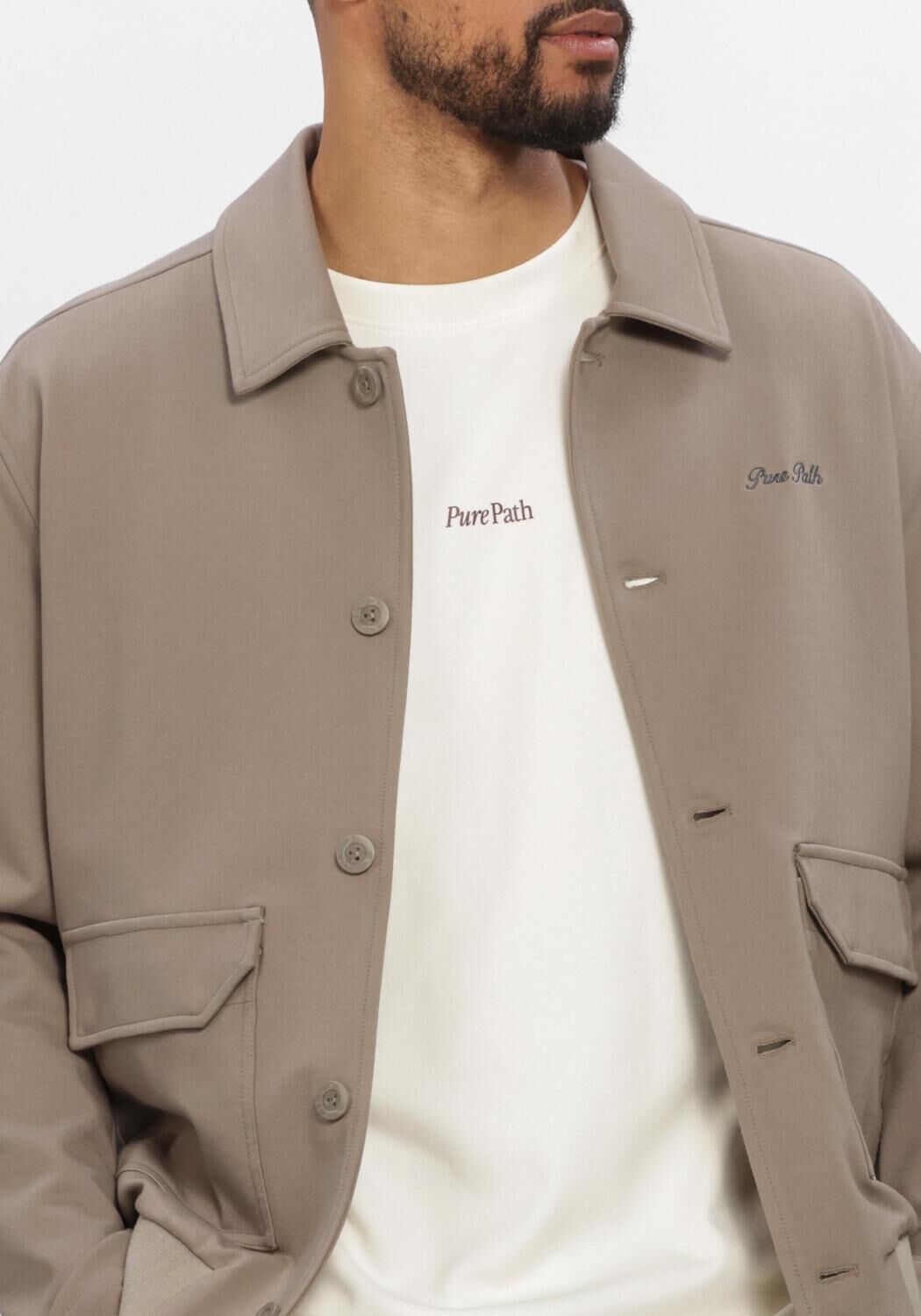 Taupe PURE PATH Overshirt PUNTA - large