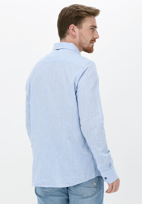 Lichtblauwe VANGUARD Casual overhemd LONG SLEEVE SHIRT COTTON LINEN - large