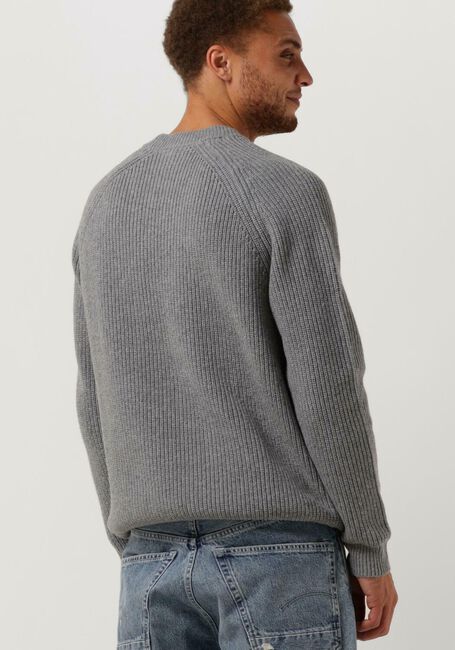 Grijze LYLE & SCOTT Trui SHAKER STITCH MOCK NECK JUMPER - large