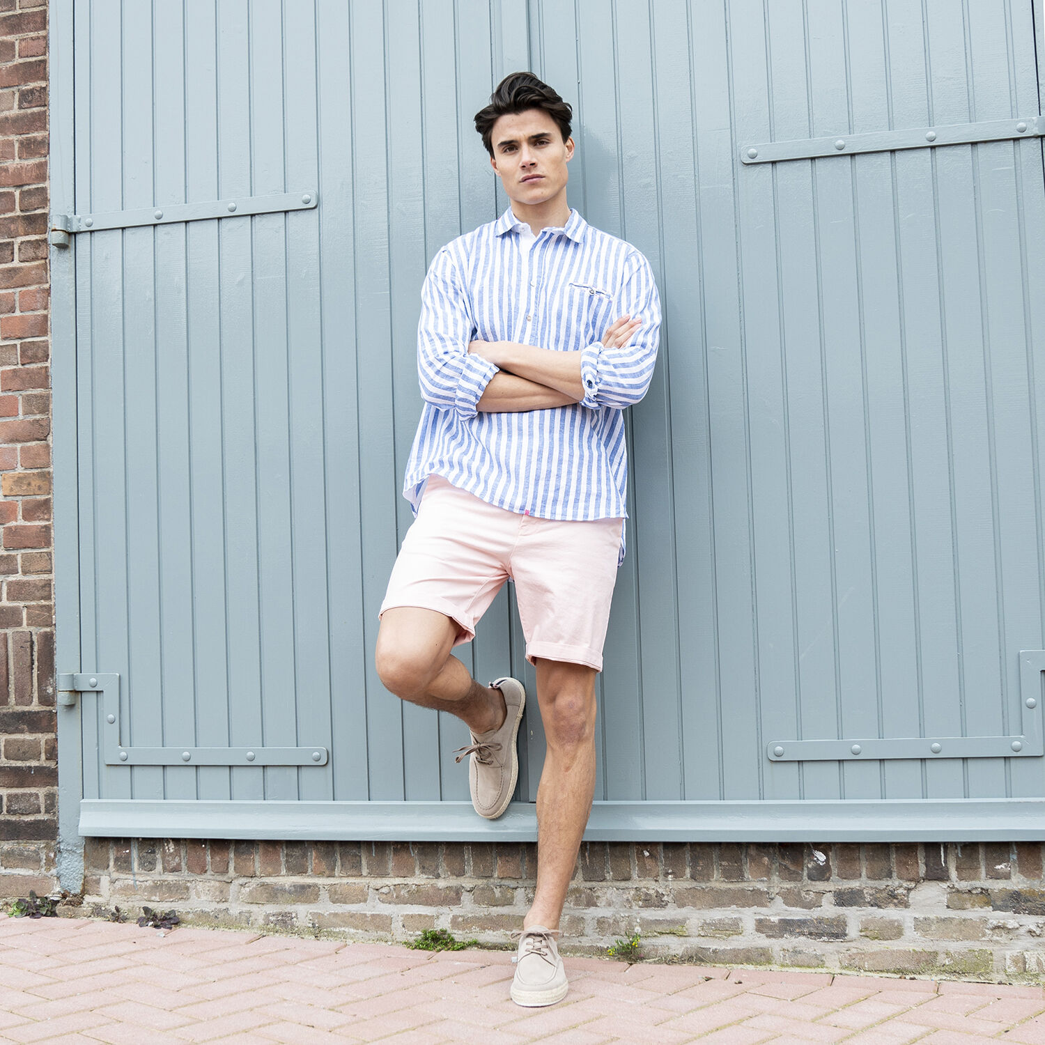 Beige VERTON Veterschoenen 9930 - large