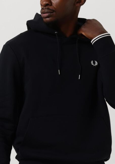 Donkerblauwe FRED PERRY Truien/vesten TIPPED HOODED SWEATSHIRT - large