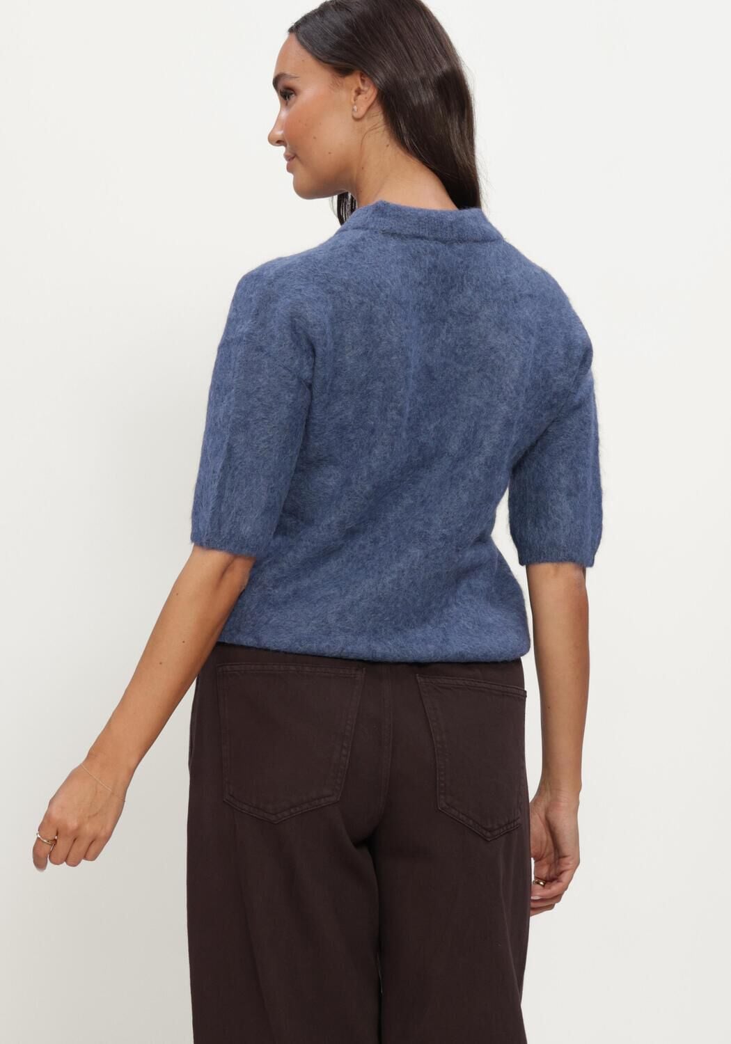 Blauwe KNIT-TED Tops & T-shirts SHERMAN TOP - large