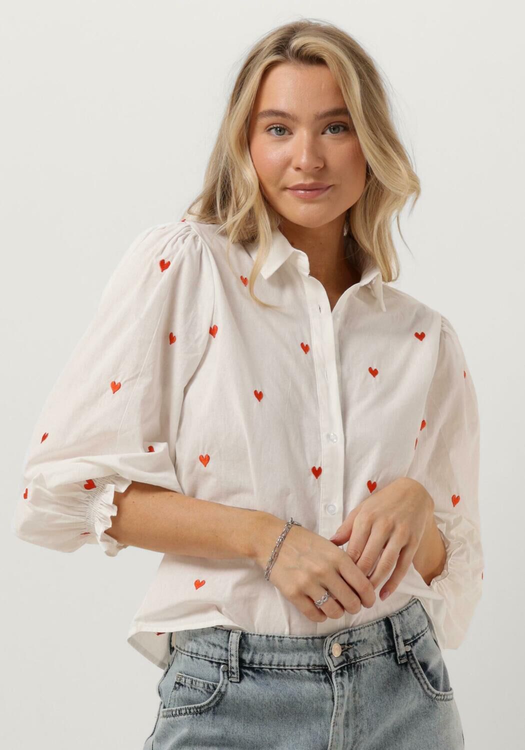 YDENCE Dames Blouses Blouse Cindy Hearts Wit