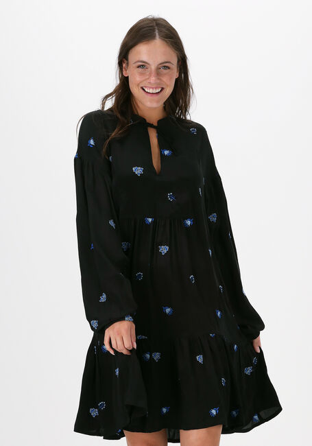 Zwarte SISSEL EDELBO Mini jurk MARYLIN NOIR SILK DRESS - large