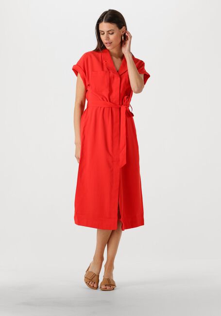 Rode MSCH COPENHAGEN Midi jurk MSCHIMILA SELIA SS DRESS - large