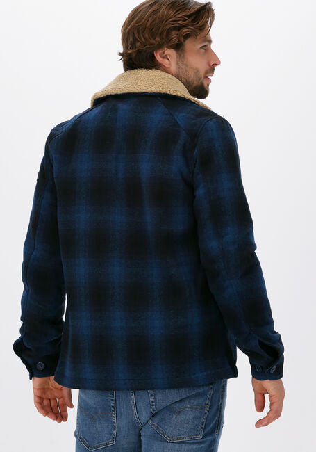 Donkerblauwe DSTREZZED Jack CARPENTER JACKET WOOL CHECK - large