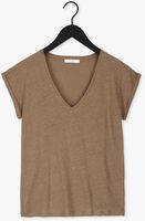 Bruine BY-BAR T-shirt MILA LINEN TOP