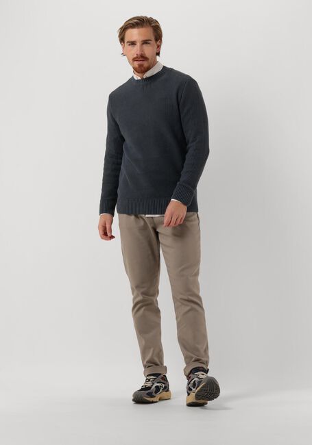 Blauwe PUREWHITE Trui STRUCTURED CREWNECK KNIT - large