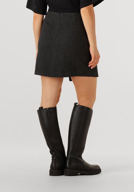 Donkergrijze NEO NOIR Mini jurk MARISI HERRINGBONE SKIRT - large