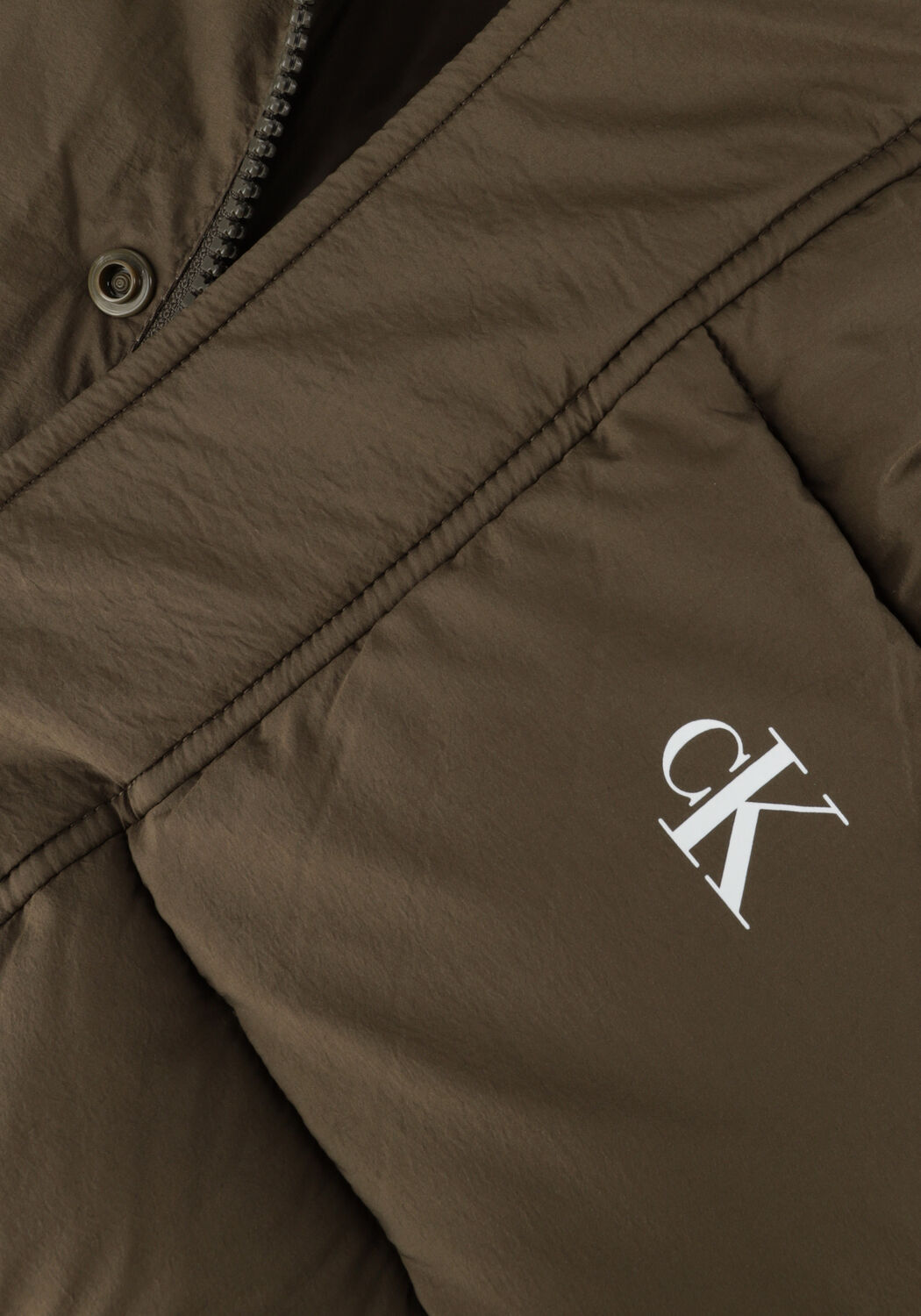Donkergroene CALVIN KLEIN Gewatteerde jas ESSENTIALS NON DOWN JACKET - large