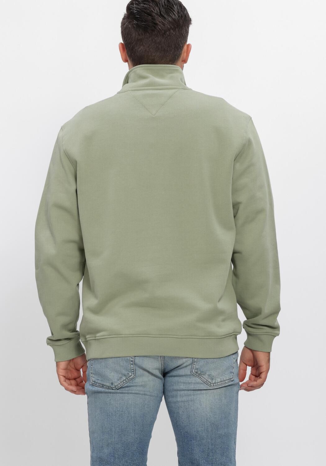 Groene TOMMY JEANS Sweater TJM REG BADGE QZ EXT - large