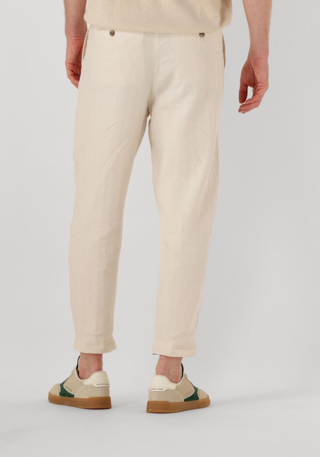 SELECTED HOMME Heren Broeken Slh180-relaed Crop Ron Sun Pleat Pant Beige